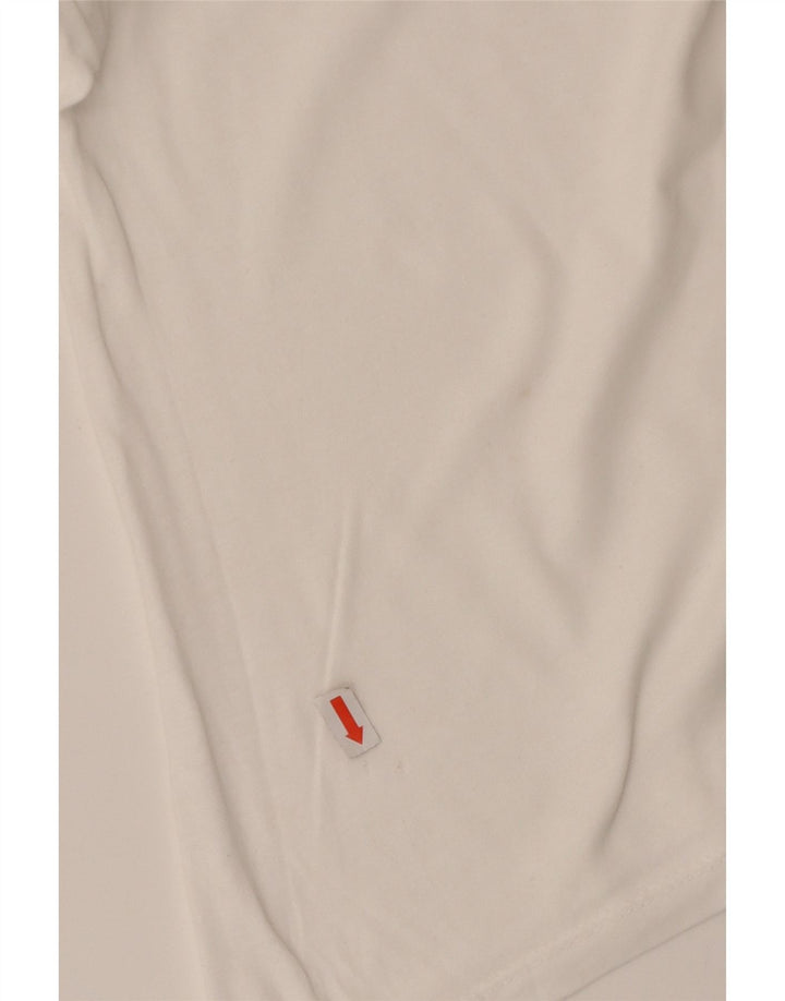 LEVI'S Womens Graphic T-Shirt Top UK 12 Medium White Cotton