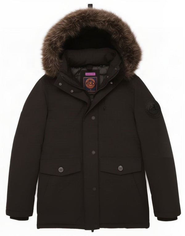 Parka imbottito oversize con cappuccio da donna Superdry UK 8 Small Nero