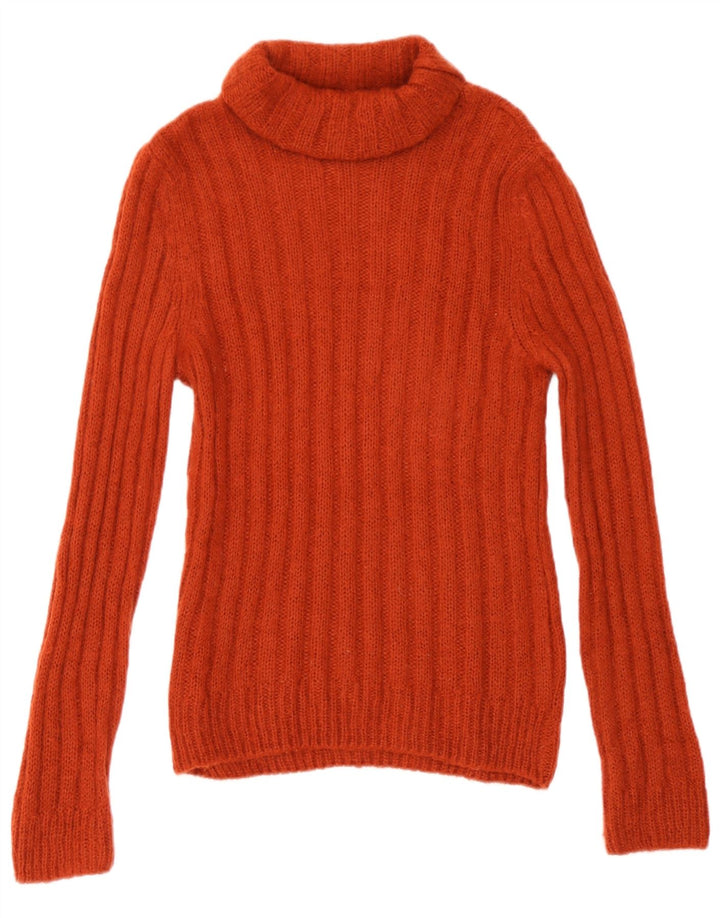 Maglione maglione a collo alto da donna Massimo Dutti UK 14 Large Arancione