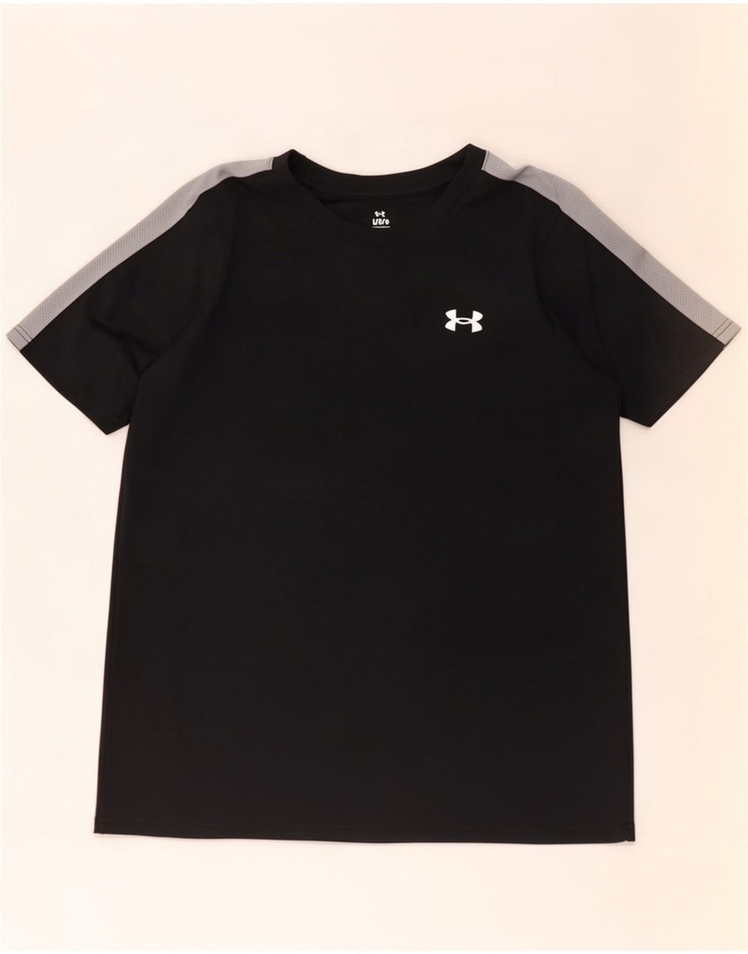 T-shirt da uomo Under Armour Top Large in poliestere color block nero