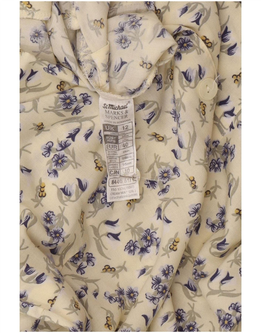 Abito camicia a maniche corte da donna Marks & Spencer UK 12 Beige medio