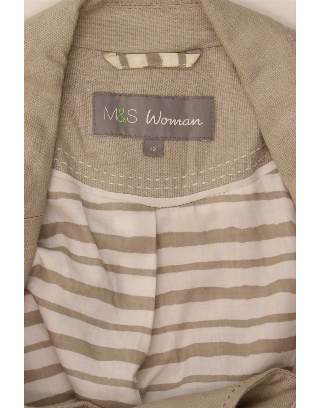 Giacca blazer a 3 bottoni Marks & Spencer da donna UK 12 Beige medio