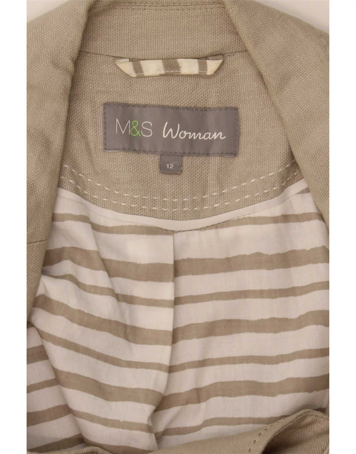 Giacca blazer a 3 bottoni Marks & Spencer da donna UK 12 Beige medio