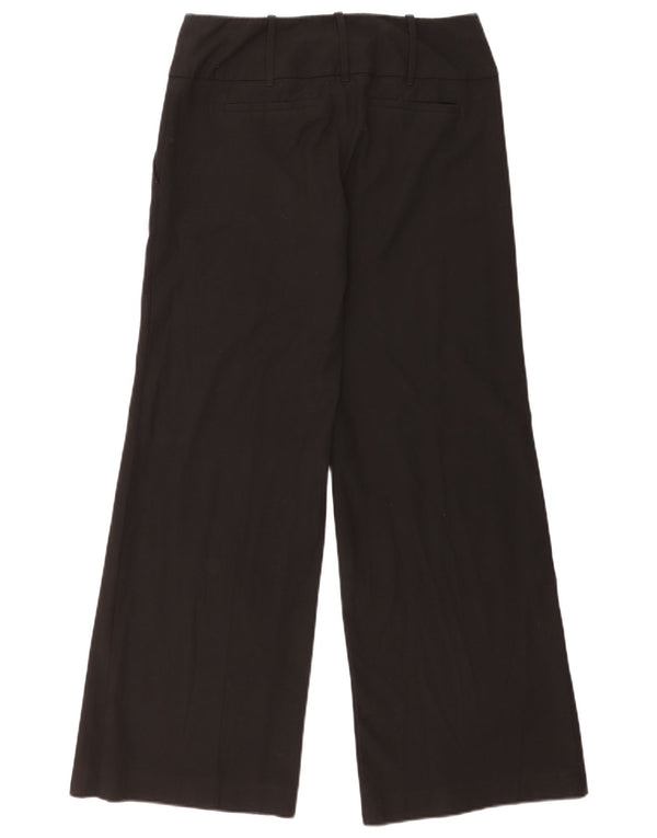 Pantaloni chino a gamba larga da donna Oasis UK 10 Small W30 L31 Poliestere nero