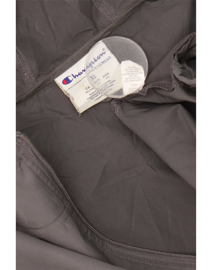 Giacca antipioggia con cappuccio grafico da uomo Champion UK 42 XL Poliestere grigio