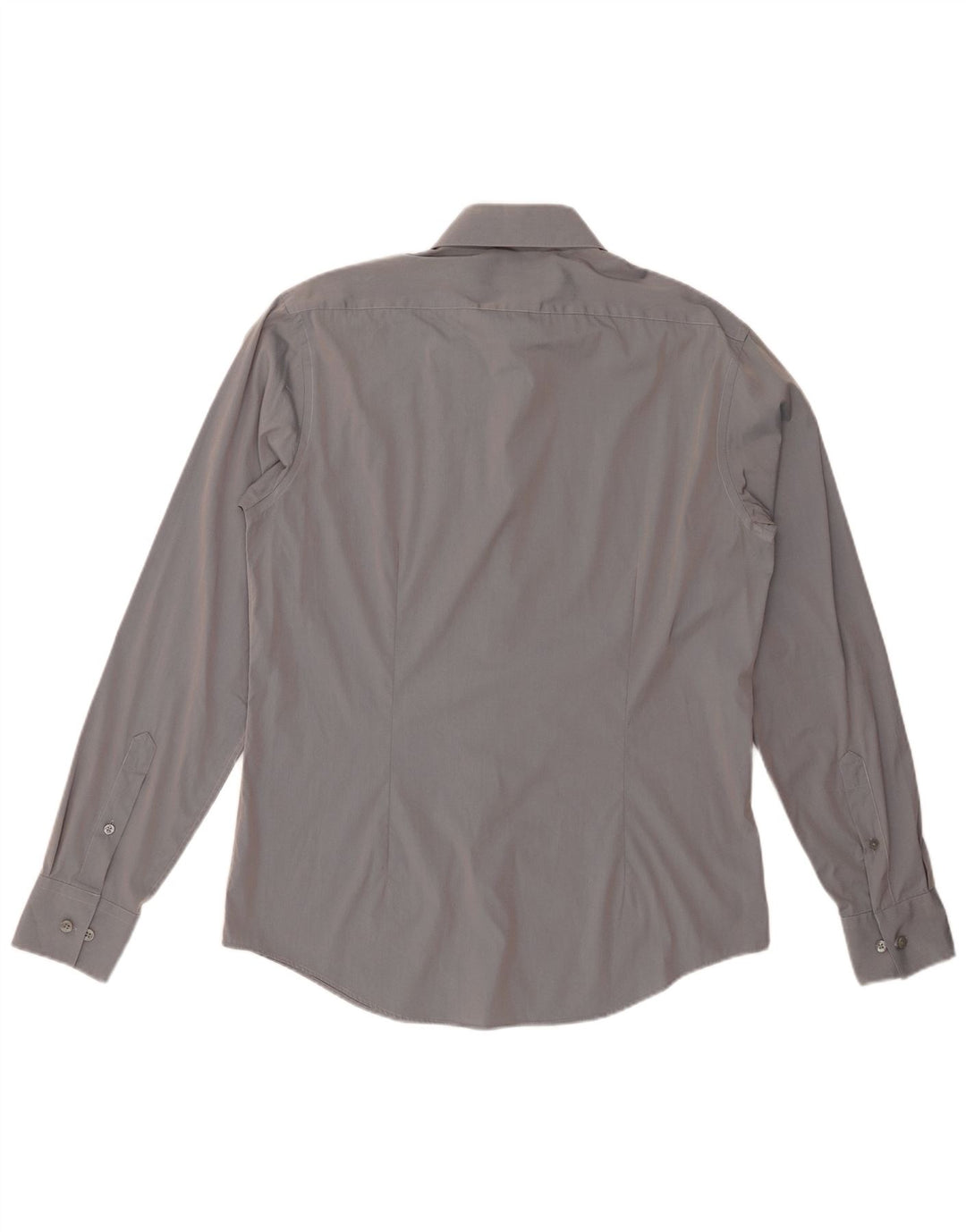 CALVIN KLEIN Camicia slim fit da uomo taglia 40 15 3/4 cotone grigio medio