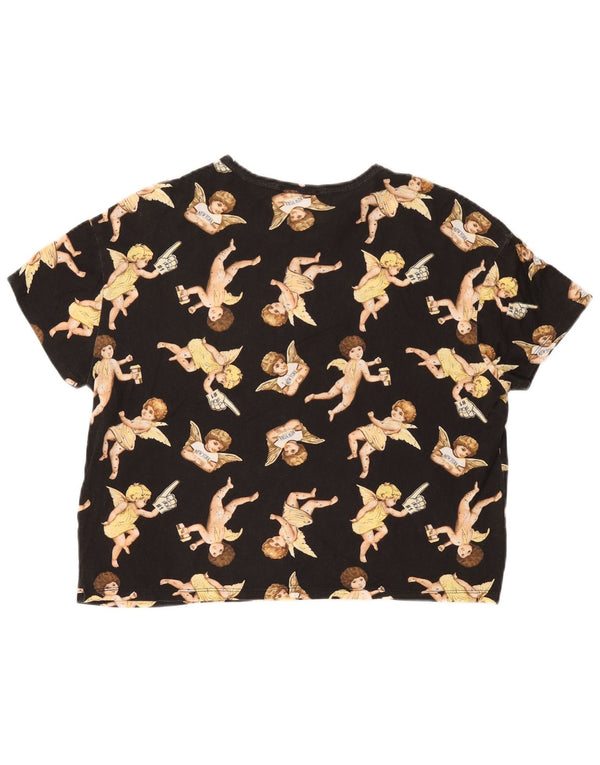 T-shirt grafica da donna Zara Top UK 14 media nera