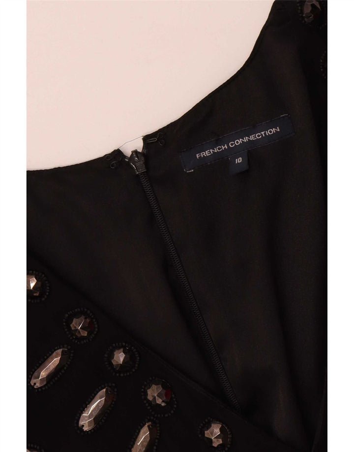 Abito a trapezio da donna French Connection UK 10 piccolo in viscosa nera