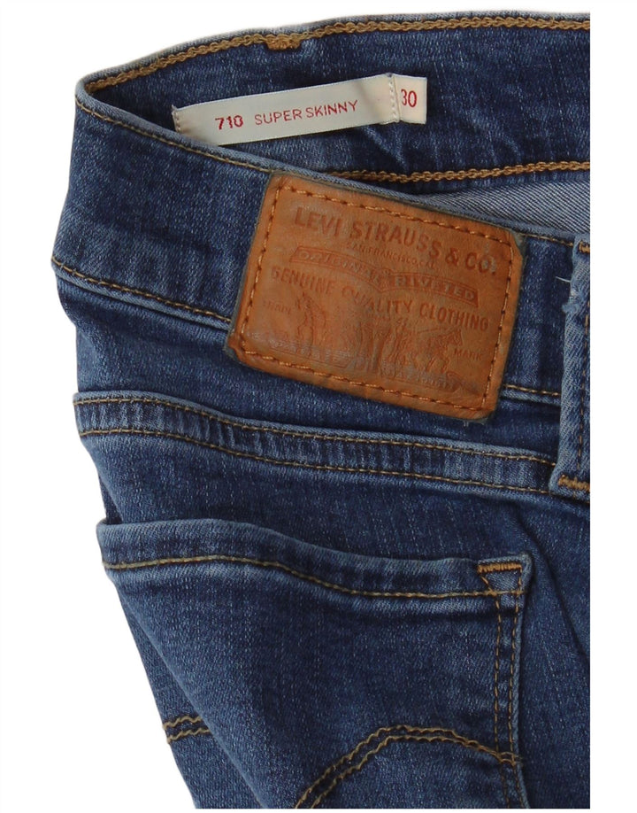 LEVI'S Jeans da donna 710 super skinny W30 L31 cotone blu
