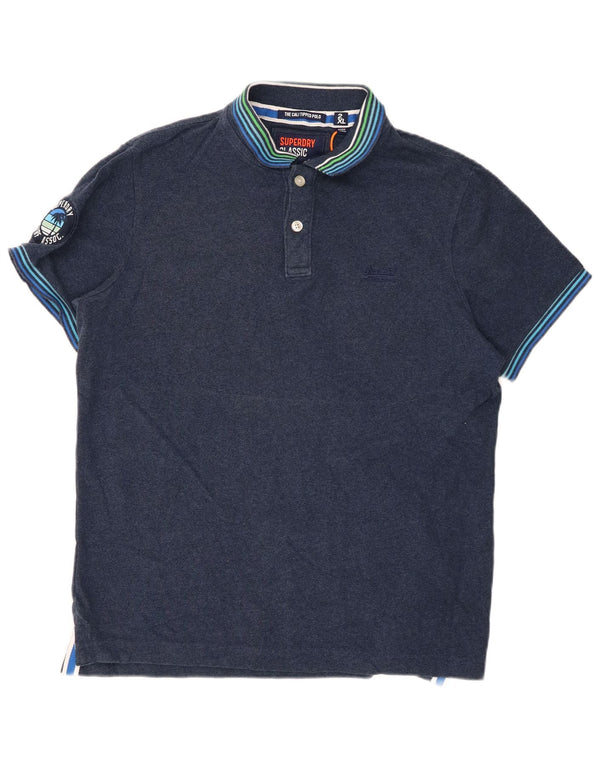 Polo grafica da uomo SUPERDRY 2XL Blu navy