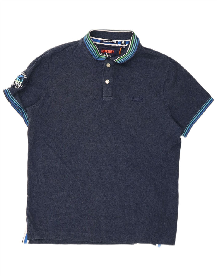 Polo grafica da uomo SUPERDRY 2XL Blu navy