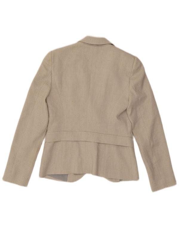 Giacca blazer a 2 bottoni da donna Emporio Armani IT 40 piccola poliestere grigio