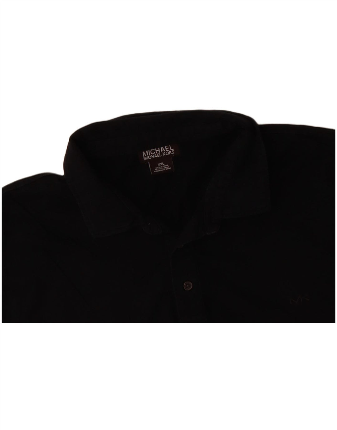 MICHAEL KORS Mens Polo Shirt 2XL Black Cotton