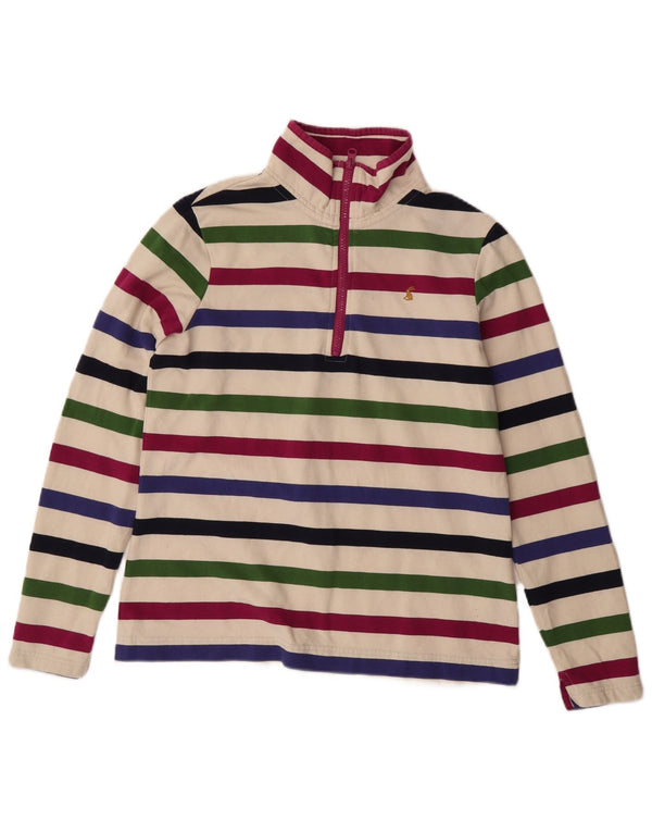 JOULES Felpa da donna Maglione UK 12 Medio a righe multicolore