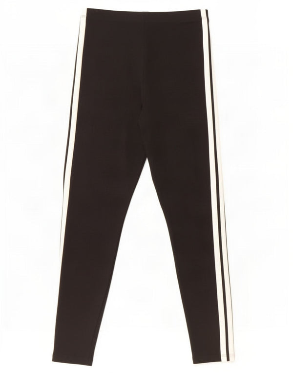 Leggings corti Adidas da donna UK 12/14 cotone nero medio