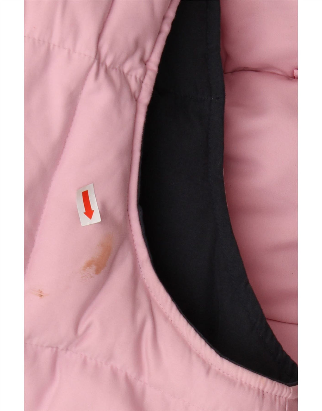 CREW CLOTHING Gilet imbottito reversibile da donna UK 16 grande poliestere rosa