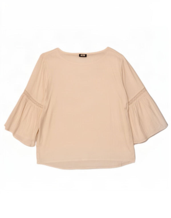 Camicetta da donna con maniche a 3/4 Benetton Top UK 14 Viscosa bianca media