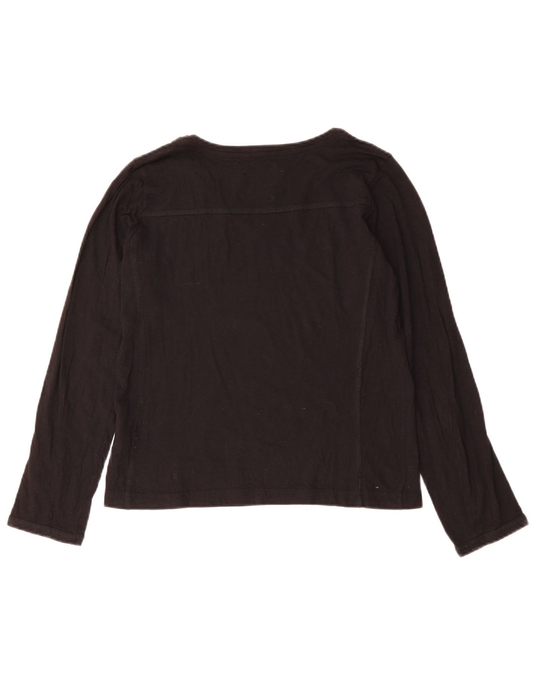 CHAMPION Top da donna a vestibilità comoda a maniche lunghe UK 10 piccolo cotone nero