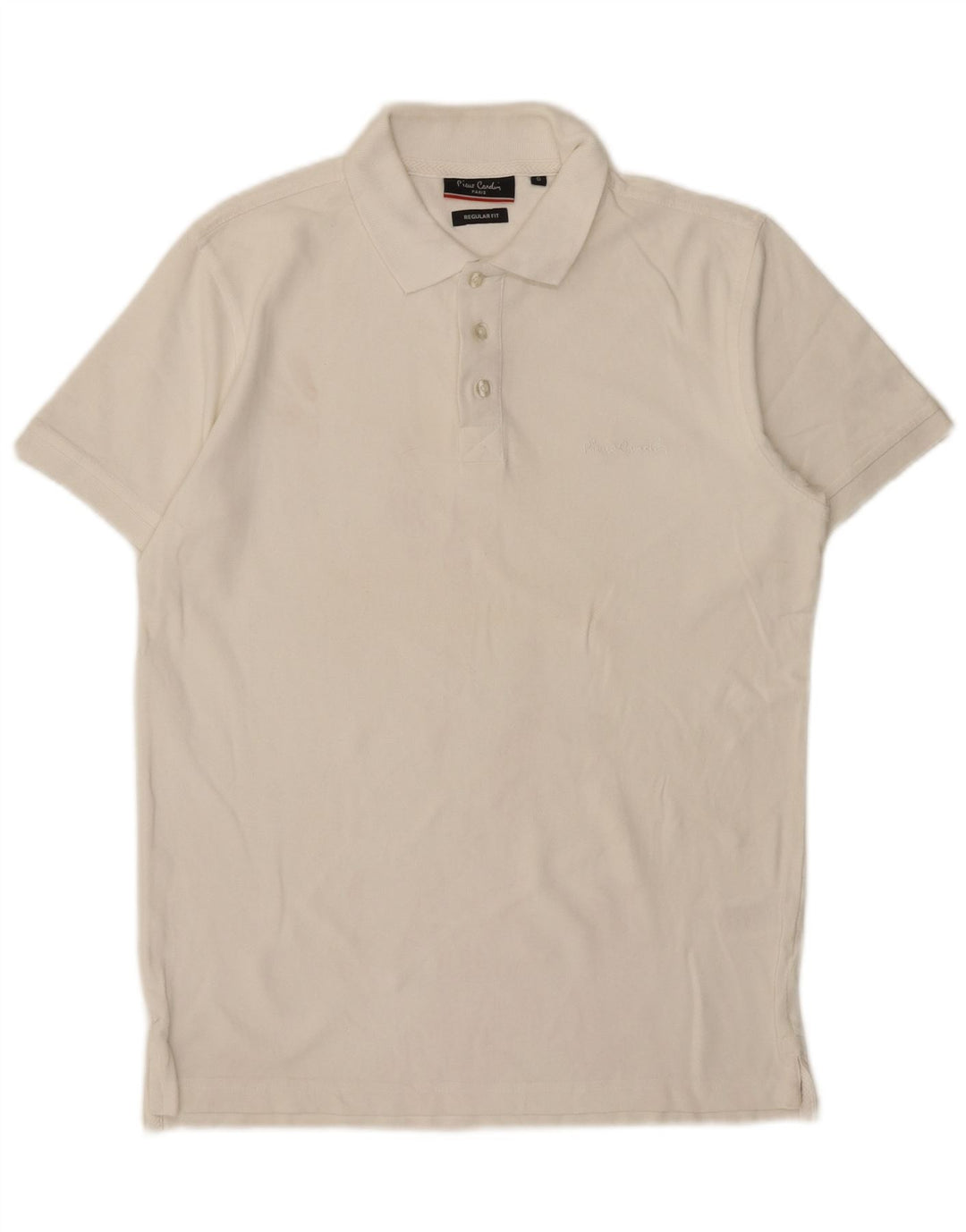 Polo da uomo Regular Fit Pierre Cardin piccola in cotone bianco