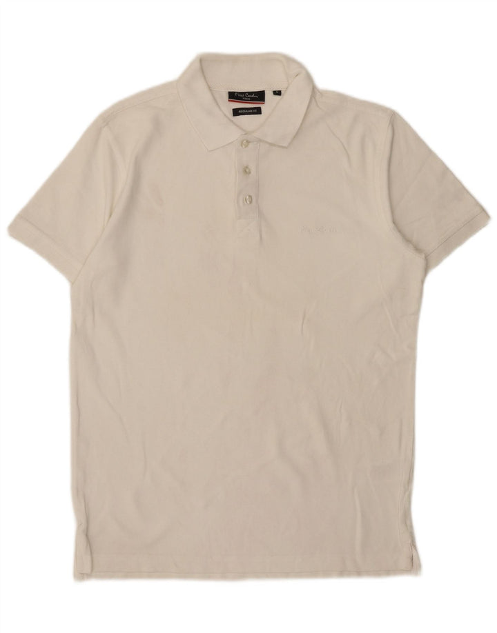 Polo da uomo Regular Fit Pierre Cardin piccola in cotone bianco