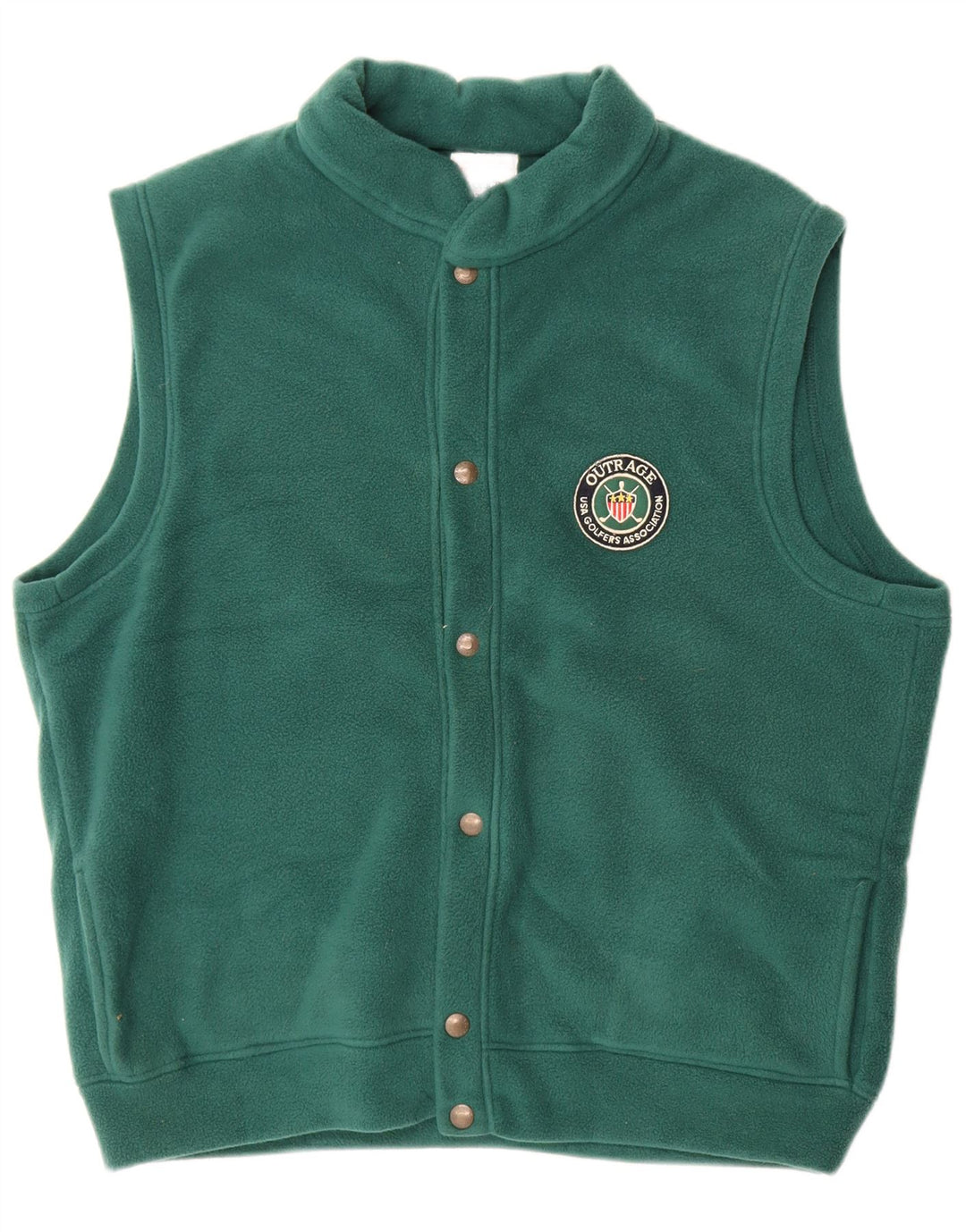 Gilet in pile da uomo Outrage UK 40 Large Verde Poliestere