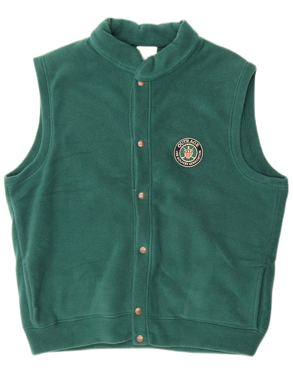 Gilet in pile da uomo Outrage UK 40 Large Verde Poliestere