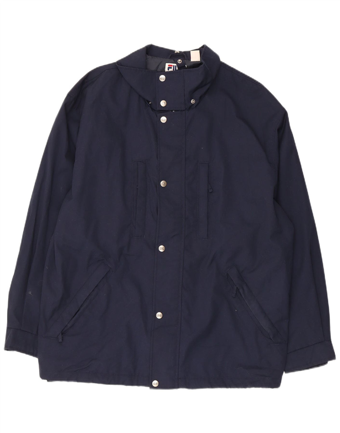 FILA Giacca antipioggia da uomo IT 50 Large Blu Navy Poliestere