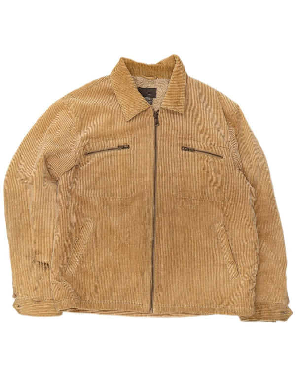 Giacca da uomo in velluto a coste Sherpa Zara UK 42 XL Cotone beige