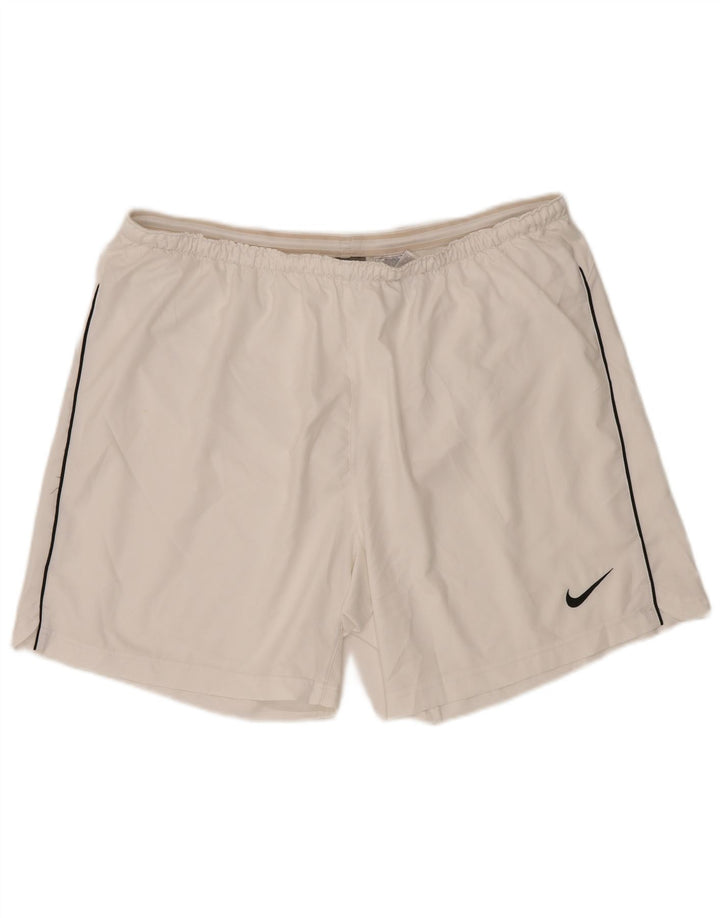 Pantaloncini sportivi da uomo Nike 2XL poliestere bianco