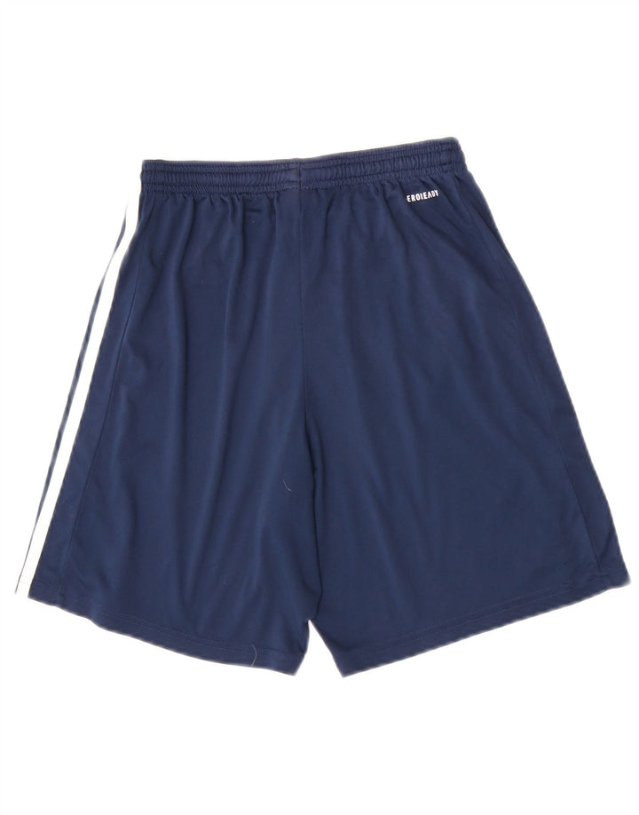 Pantaloncini sportivi Adidas Aeroready da ragazzo 11-12 anni medio blu navy in poliestere