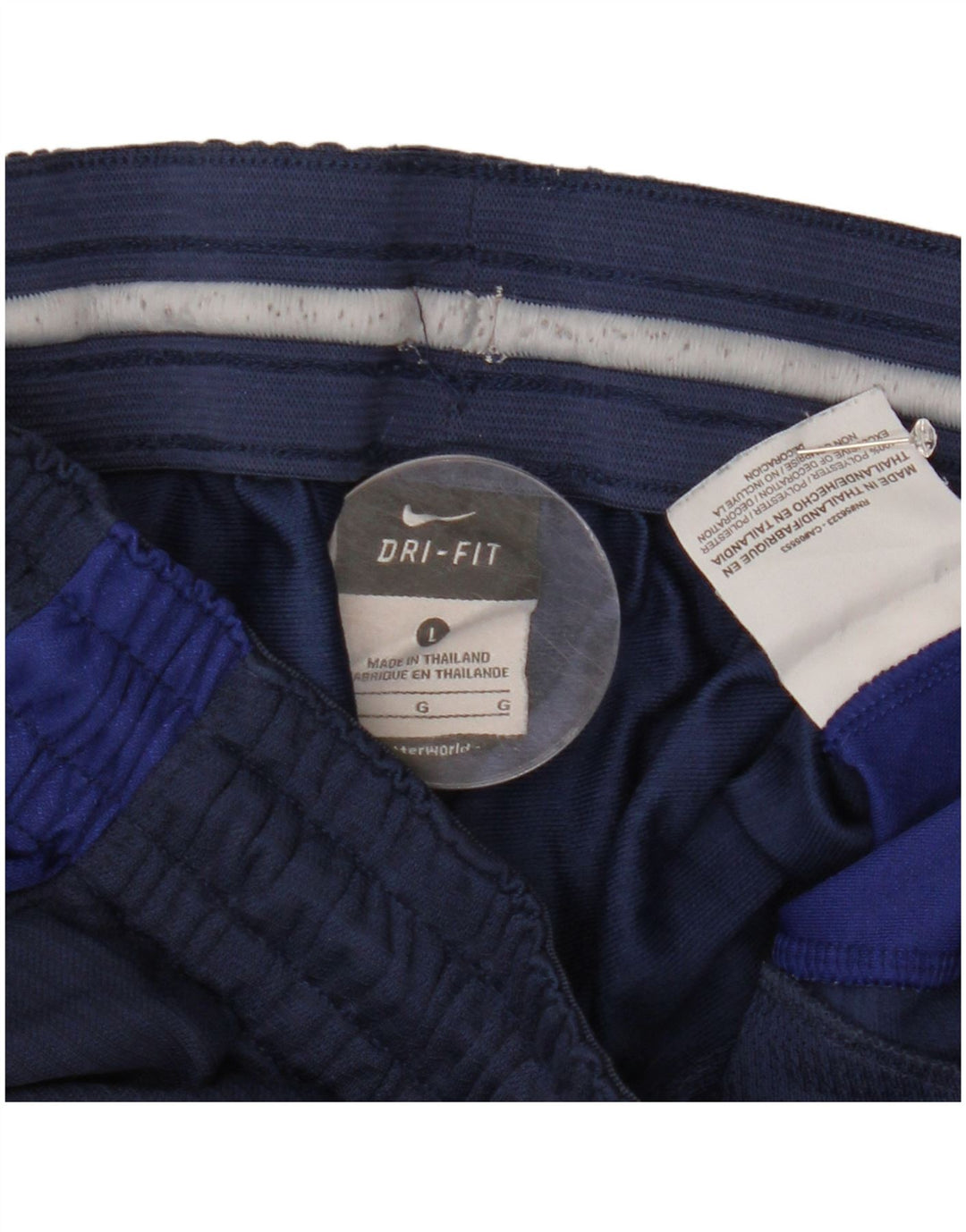 Pantaloncini sportivi Nike Dri Fit da uomo, grandi, in poliestere color block blu navy