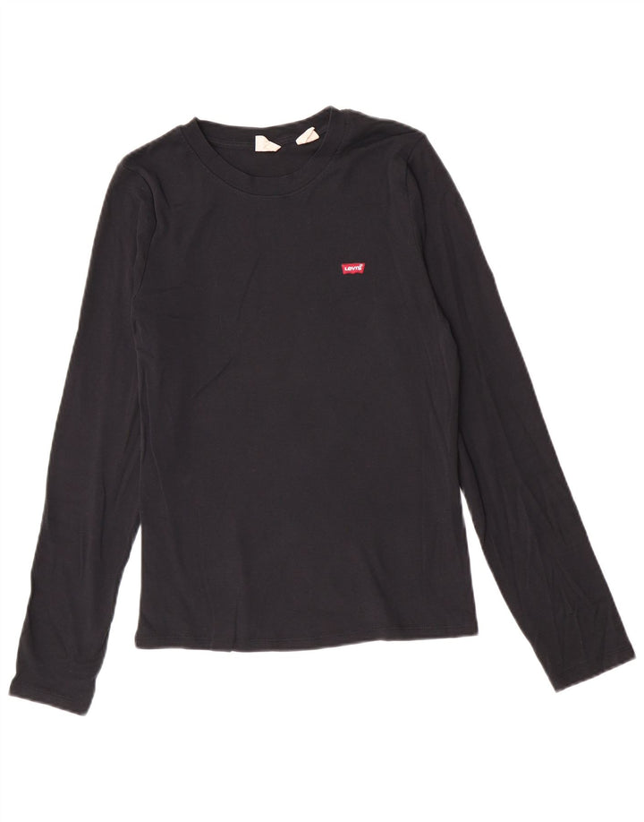 Levi's Top da donna a maniche lunghe UK 14 Large Nero