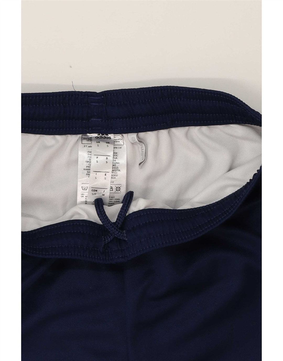 Pantaloncini sportivi Adidas Climalite da uomo piccoli in poliestere blu navy