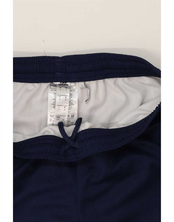 Pantaloncini sportivi Adidas Climalite da uomo piccoli in poliestere blu navy