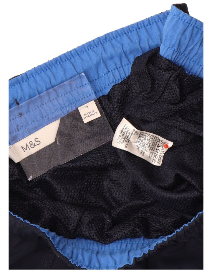 Pantaloncini da bagno da uomo Marks & Spencer medio poliestere blu navy