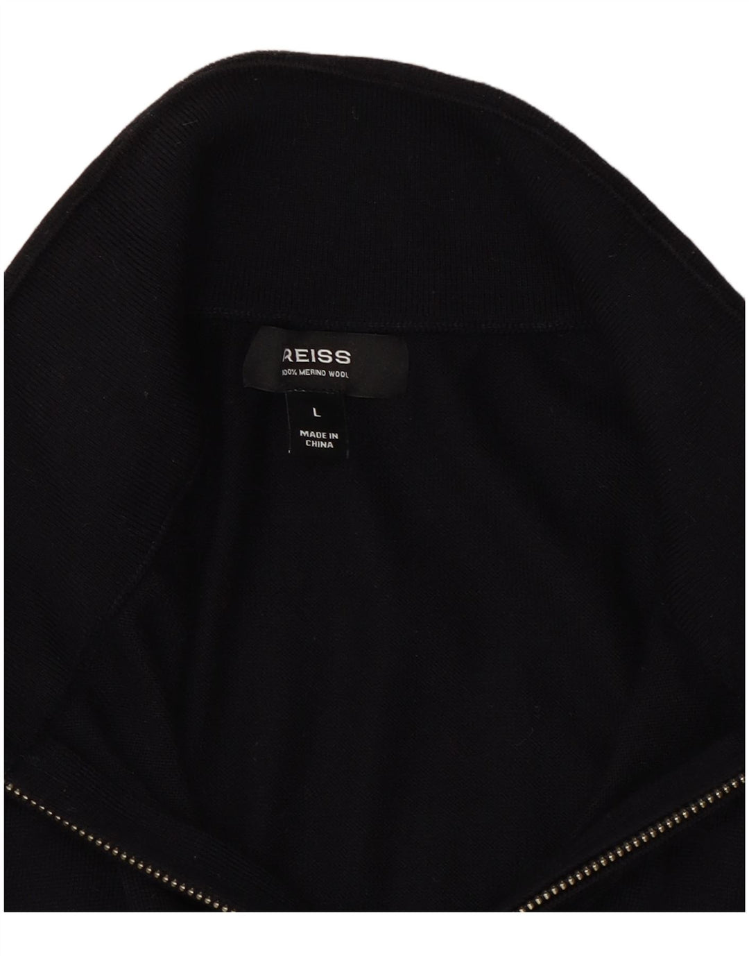 Maglione Reiss da uomo con zip e collo grande blu navy