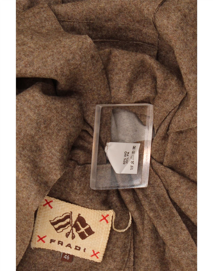 Giacca Blazer 2 Bottoni Fradi Uomo IT 46 Small Beige Lana Maculata