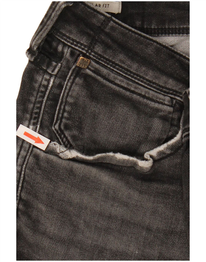 Pantaloncini di jeans vestibilità regolare da uomo Jack & Jones XL W38 cotone grigio