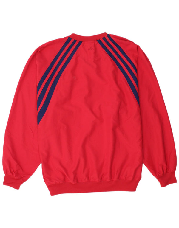 Top da tuta pullover da uomo ADIDAS UK 40/42 poliestere rosso medio