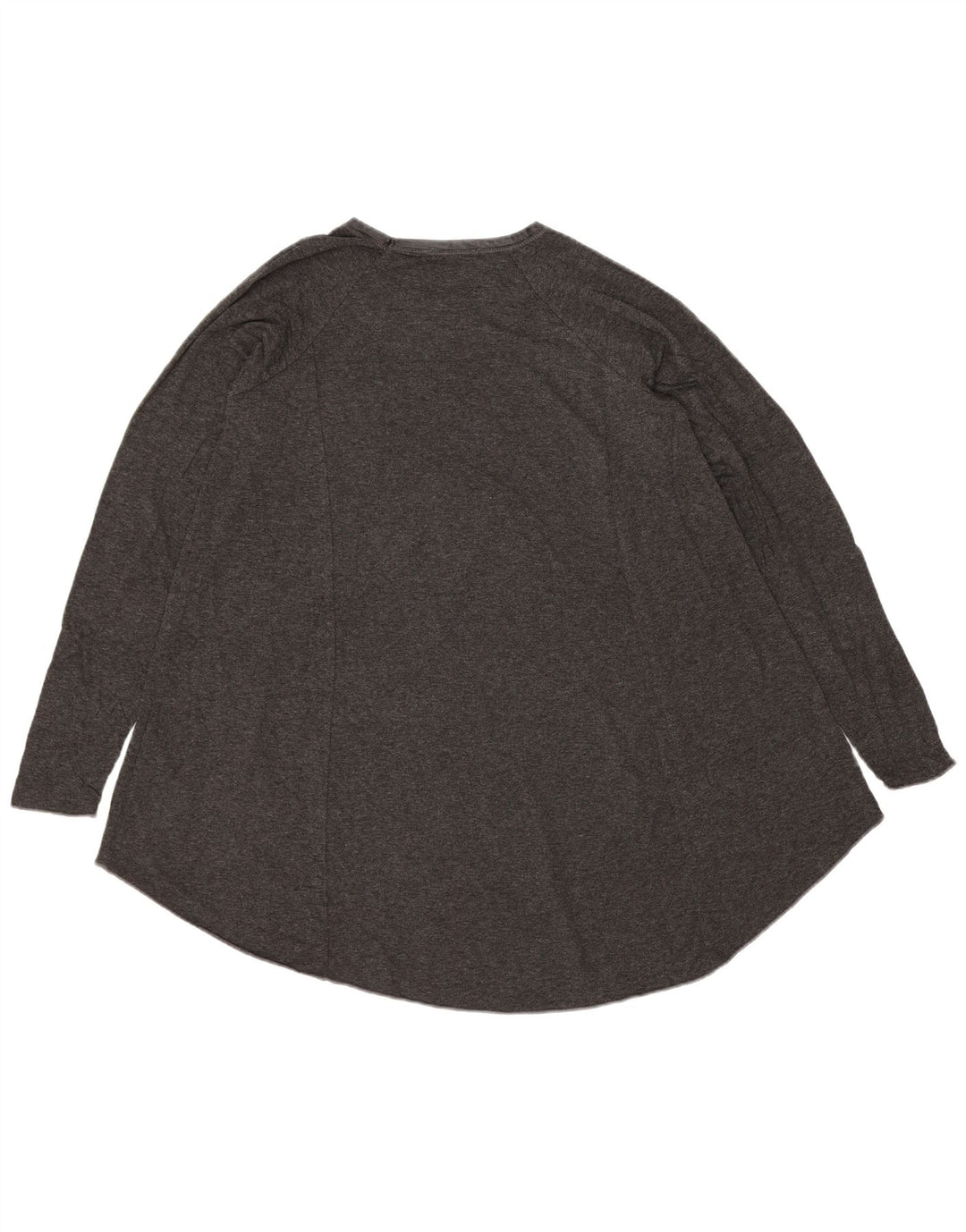 Top tunica a maniche lunghe da donna Zara UK 10 piccolo in viscosa grigia