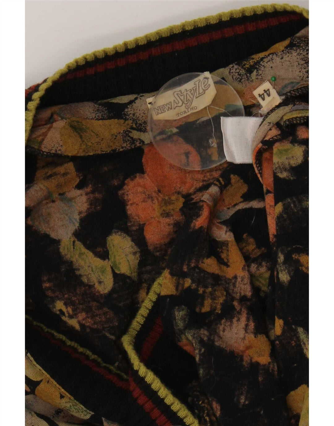 Camicetta pullover vintage da donna Top IT 44 floreale multicolore medio