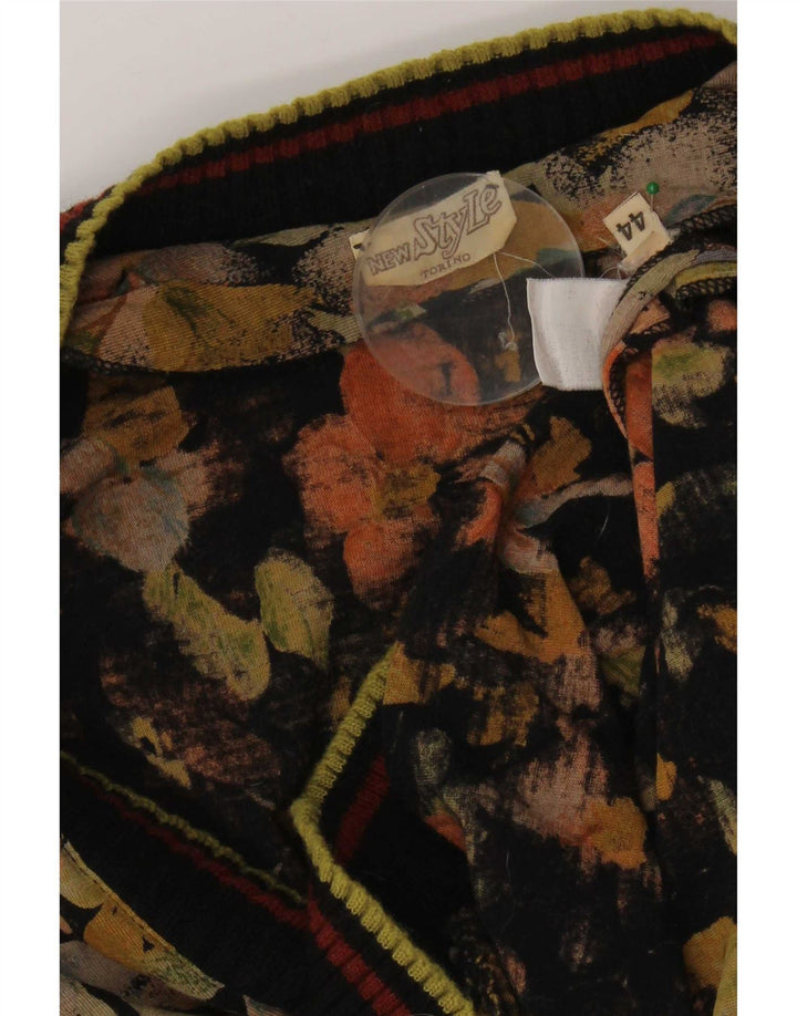 Camicetta pullover vintage da donna Top IT 44 floreale multicolore medio