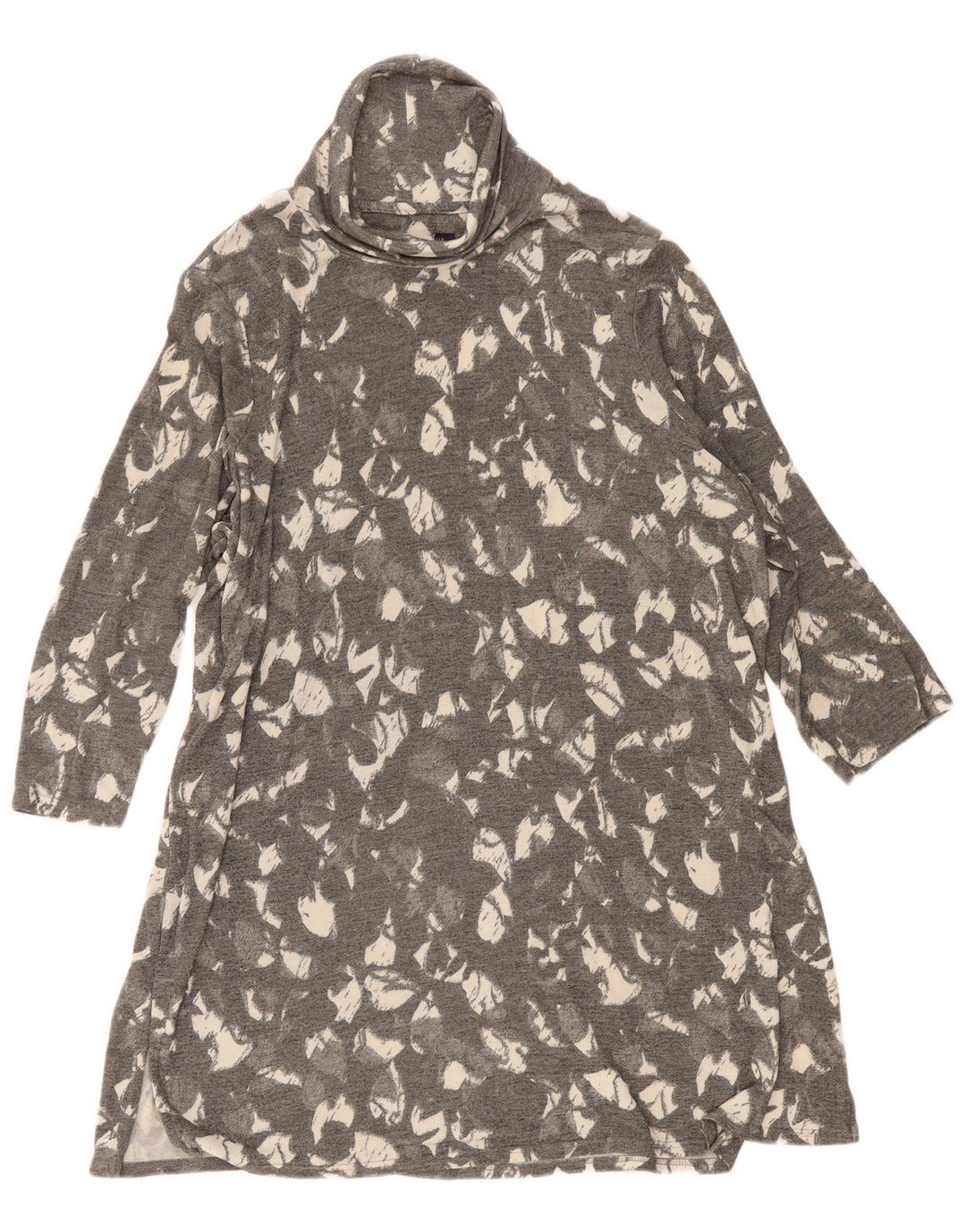Abito a trapezio da donna Marks & Spencer con motivo astratto UK 16 grande grigio