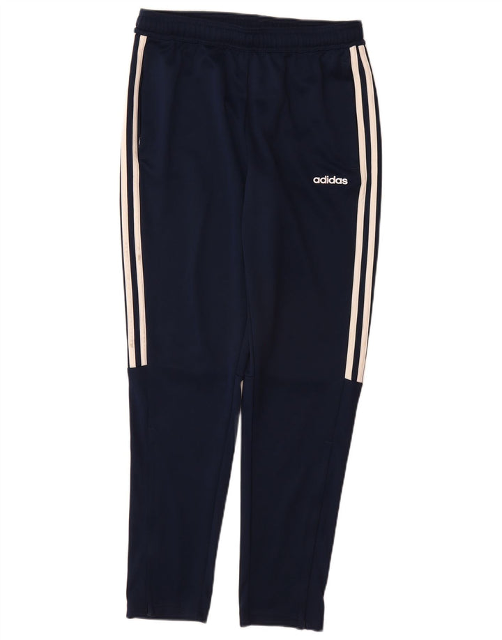 Pantaloni da tuta ADIDAS Climalite da ragazzo 13-14 anni in poliestere blu navy