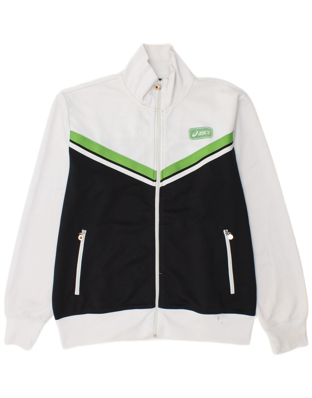 Giacca da ginnastica da uomo Asics XL in poliestere color block nero