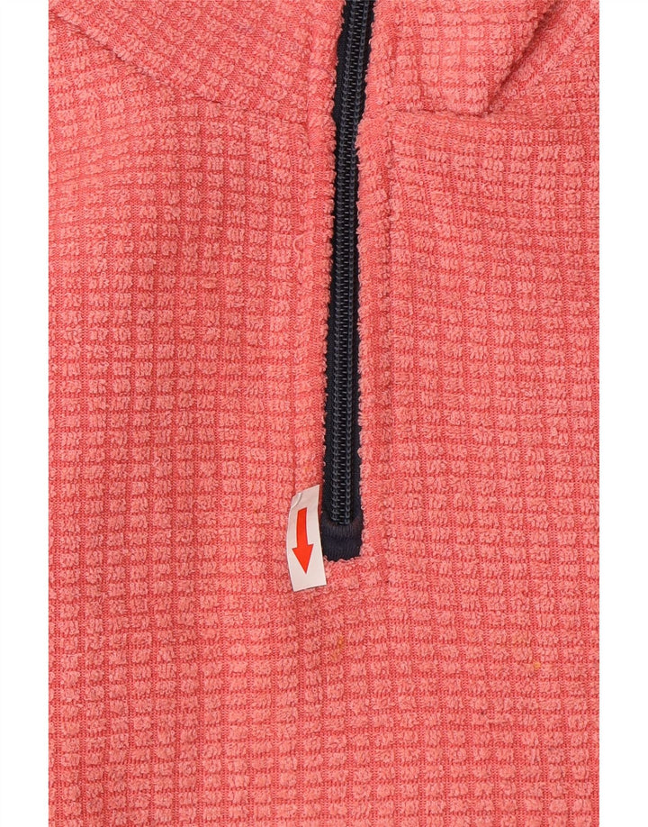 Maglione in pile da donna con collo con zip Weird Fish UK 16 grande poliestere rosa
