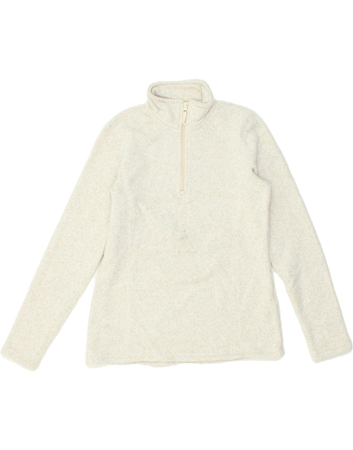 MOUNTAIN WAREHOUSE Womens Zip Neck Jumper Sweater UK 12 Medium Grey | Vintage Mountain Warehouse | Thrift | Second-Hand Mountain Warehouse | Used Clothing | Messina Hembry 