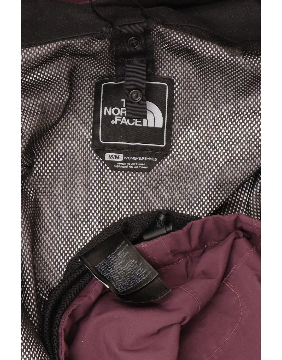 Giacca antipioggia con cappuccio da donna The North Face UK 14 Nylon viola medio