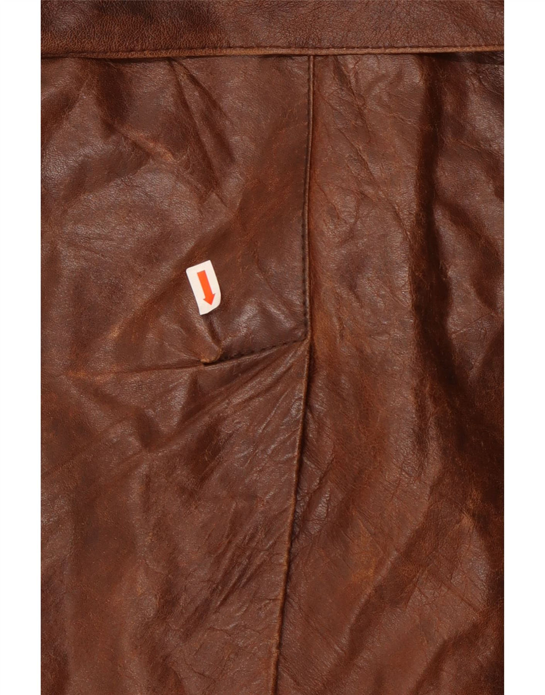 Cappotto in pelle militare doppiopetto da uomo VINTAGE IT 50 Large Marrone