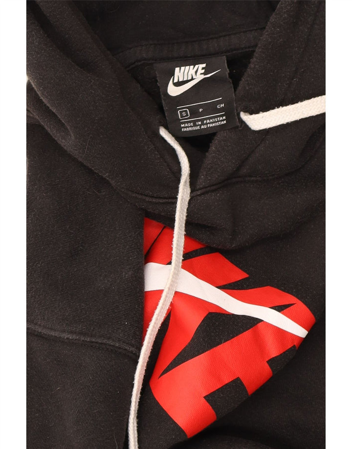 NIKE Mens Graphic Hoodie Jumper Small Black Cotton Vintage Nike and Second-Hand Nike from Messina Hembry 